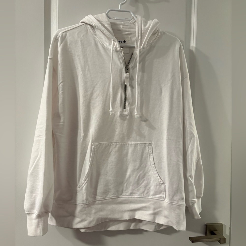 6/$32🛍️ Aerie | White Lightweight Oversized Hoodie Sweater, XS